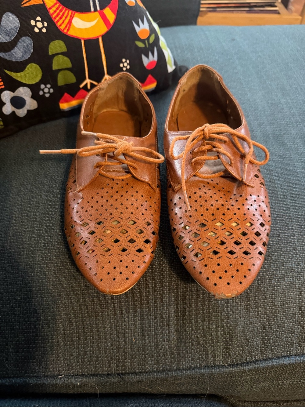 torrid Tan Perforated Lace-Up Oxfords